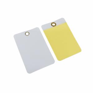 Quality Customize Film Plastic Safety Tag Can Write Waterproof Vinyl Hang Tags wholesale