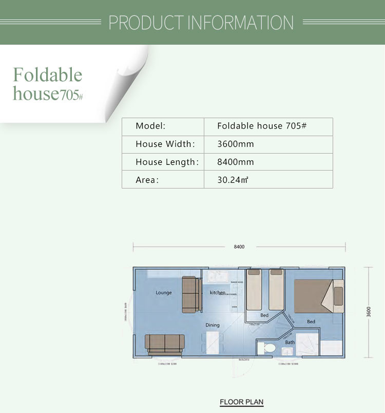 Light Steel Frame Mobile House Prefab New Manufactured Homes For Granny Flat