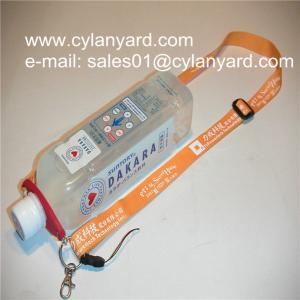Quality Polyester neck strap with PVC bottle holder tag, wholesale