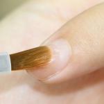 Plastic Nylon Brush On Nail Polish Replacement White and Grey