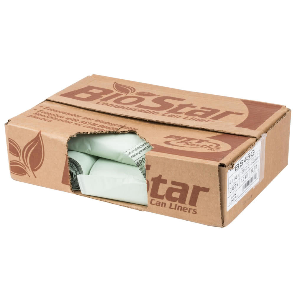 40 - 45 Gallon Disposable Plastic Garbage Bags Star Sealed Bottom High Durability