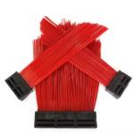 Replaceable Square Street Cleaning Brush Red Sanitation Road Sweeper Brush