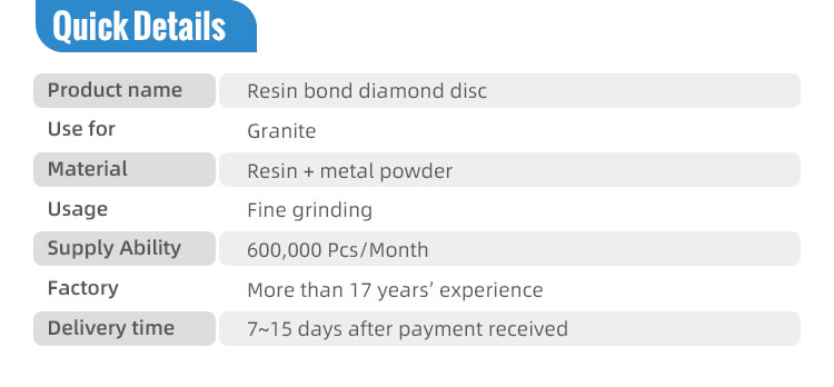 Customized Colors 200mm 8inch Diamond Grinding Disc For Granite Stone Resin Bond Abrasive