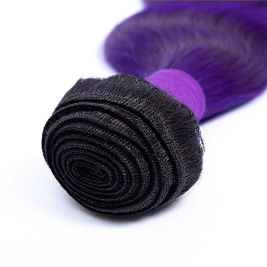 #T1B/Purple Body Wave Remy Human Hair Bundles Sew In Weave Bundles Brazilian Bundle Deals
