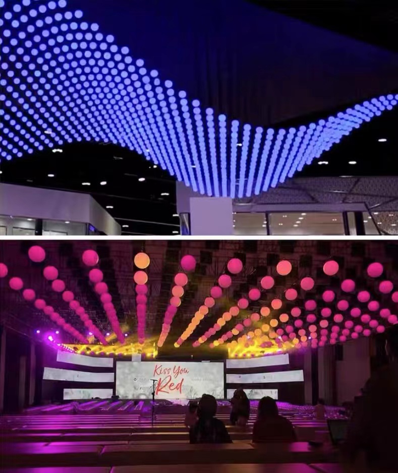 Stage Disco Ball LED Kinetic Light Matrix Light for Indoor 90 RGBW 500W Support Dimmer