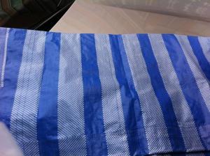 Quality the most popular pe tarpaulin sheet bule white strip wholesale