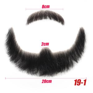Quality Full hand-woven fake beards, seamless men's fake mustaches, human hair-like fake eyebrows, and sideburns for film and television props wholesale