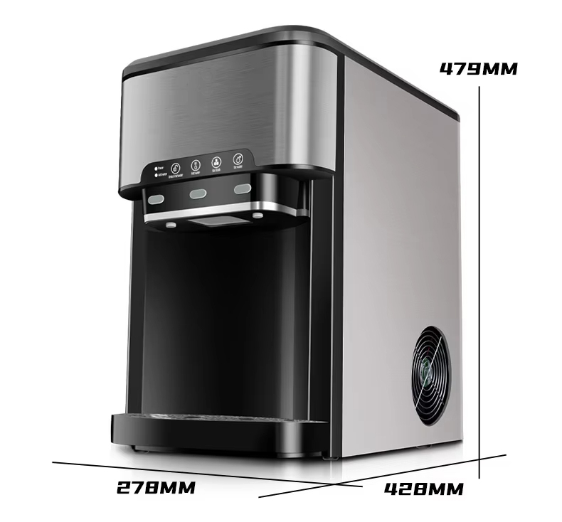 Small Business Prices Automatic 3 in 1 Water Dispenser 25kg Bullet Ice Machine Maker with English Operating Language