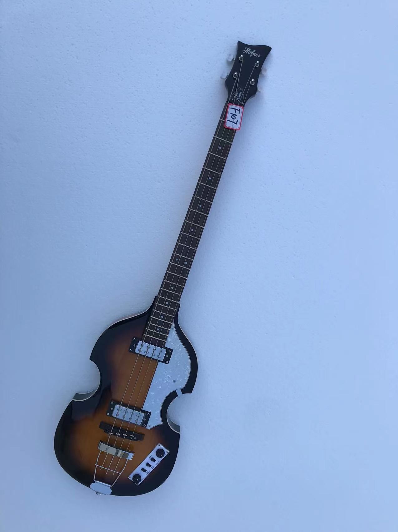 Custom Flamed Tiger Top Maple Back Korean Hardwares Genuine Hofner HI-S ERIES B-Bass 4 Strings Bass Guitar