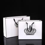 230GSM Shopping Holiday Gift White Custom Printed Paper Bags