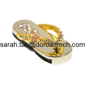 Quality Hot Diamond Jewelry Slipper Shape USB Flash Drives, High Quality Jewelry Slipper USB wholesale