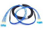 LC - LC Single Mode Patch Cord , Armored 4 Core Optical Fiber Cable For Outdoor