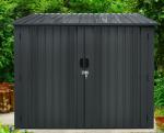 0.6mm Metal Bike Storage Shed 4 Bikes 80.3inch HDG Galvanized Color Sheet