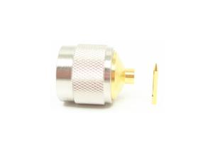 Quality DC - 11GHz Frequency Range Straight Male N Type Connector Panel Mount wholesale