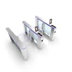 Slim Automatic Systems Turnstiles Fingerprint , Swing Arm Barrier Gate Face