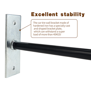 Space-Saving Heavy Duty Steel Garage Wall Mount Tire Wheel Storage Rack for Warehouse