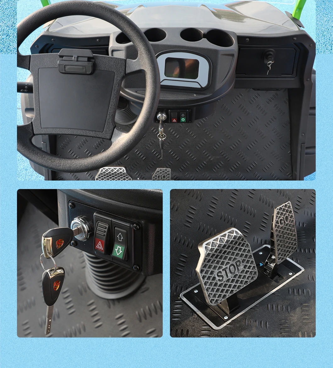ODM Service 6 Passenger Electric Off Road Hunting Golf Cart for 70-90km Driving Mileage