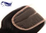 Middle Part Lace Top Closures Human Hair , Brazilian Closure Remy Hair
