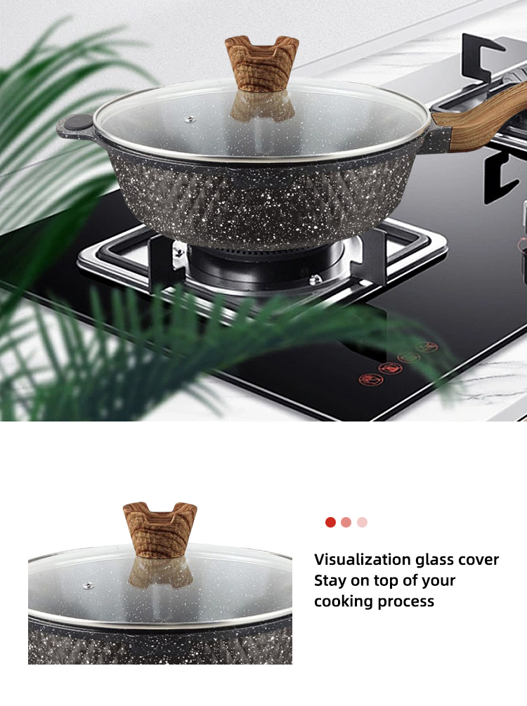 Customized Logo Aluminum Non Stick Fry Pan Cookware Sets