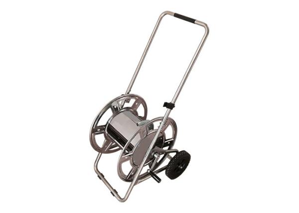 High Durability Metal Trolley Hose Reel Cart Multifunctional For Washing /
