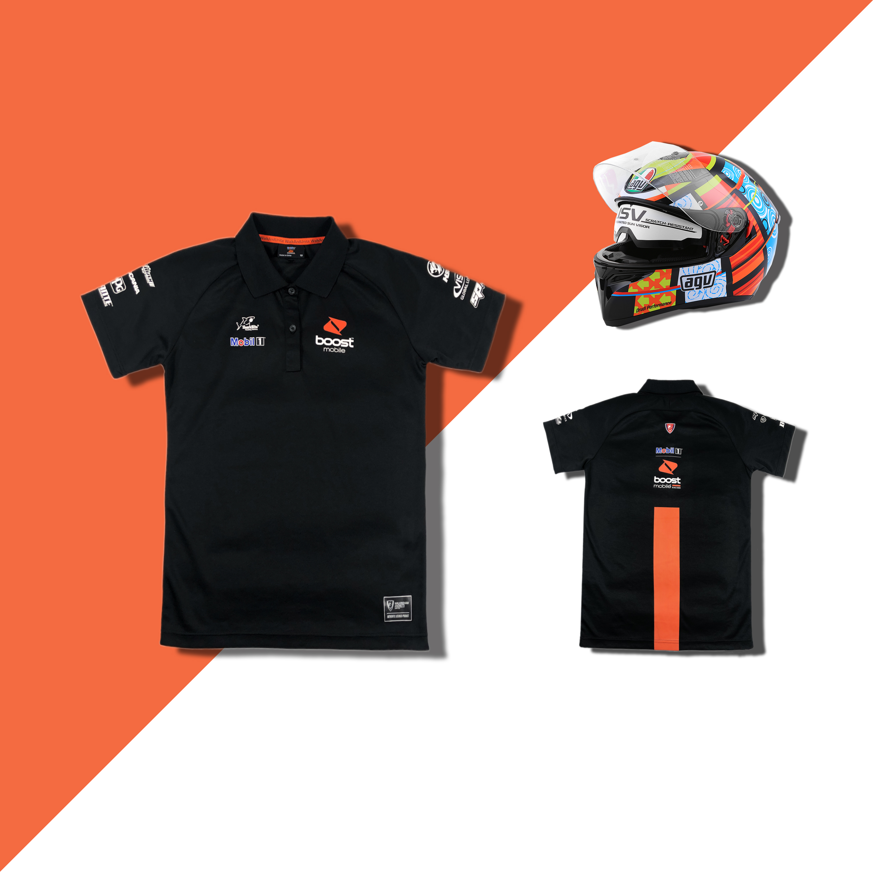 O-Neck Collar F1 Racing Team Quick Dry Pit Crew Polo Shirts 100% Polyester for Adults