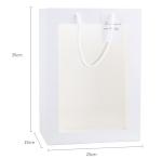Biodegradable Takeaway Paper Bag Packaging With Window For Grocery Gift 450gsm
