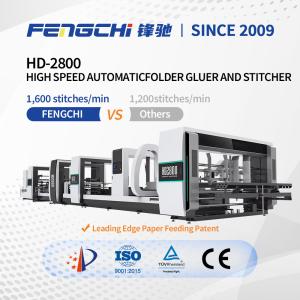 Quality Box High Speed Automatic Folder Gluer Stitcher Machine wholesale