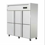 Stainless steel six door double temperature freezer large capacity