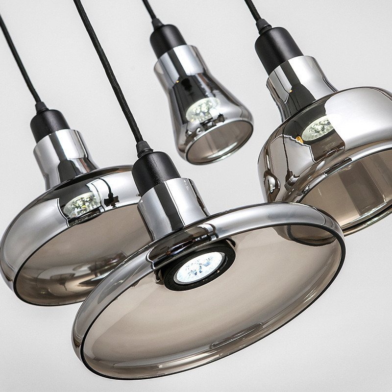 Modern Smoky Glass Pendant Lights Kitchen Cafe Bar Dining Room Home Shadows Pendant Lamp(WH-GP-157)