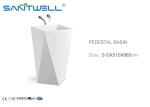 Style bathroom sink glaze ceramic single hloe pedestal wash basin
