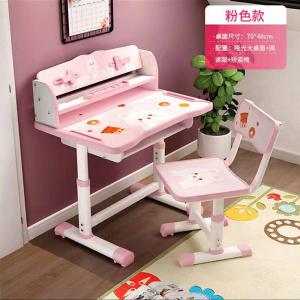 Quality Kids Childrens Plastic Desk And Chair Set Ergonomic Study Bookshelf Light Art wholesale