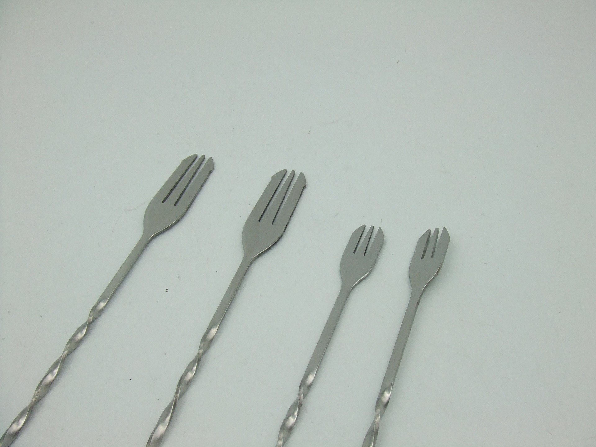Stainless steel double stir bar Milk tea coffee spoon scoop cocktail bar section rod long handle more key