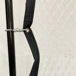 High Durability Tennis Trainer Rebound Net Convenient White Metal Tude