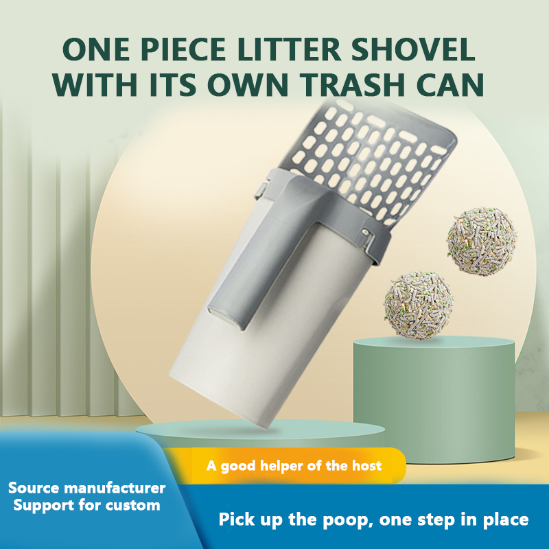 PC Integrated Shovel Cat Litter Sustainable Integrated Cat Litter Scoop