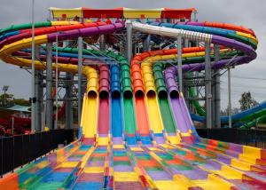 Quality Holiday Village Amusement Big Long Pool Slide Water Park Playground 22 Meters High wholesale