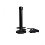 Wideskall universal black indoor ABS tv antenna for hdtv ready vhf uhf dual loop