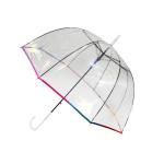 PVC Transparent Dome Shaped Rain Umbrella With Fiberglass Ribs 23 Inches