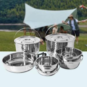 Quality Factory Direct Sale 9 Pcs Cooking Pans And Pots Camping Portable Set Picnic Pots And Pans Outdoor Camping Equipment Set wholesale