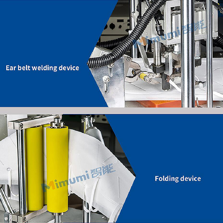 N95 Folding Non Woven Face Mask Making Machine 5-6 Ply Mask Machine Production Line