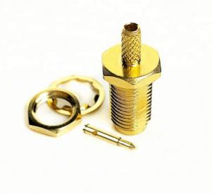 Quality Full Thread RP Sma Bulkhead Jack Connector Crimp For RG174 Coaxial Cable wholesale