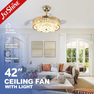 Quality Three Blades 107cm Folding Chandelier Ceiling Fan Retractable Blades wholesale