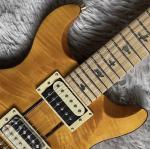 Custom SE Santana Electric Guitar Chrome Part Abalone Bird Inlay Flame Maple Top