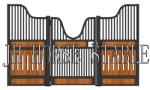 Steel Frame Heavy Duty 3m X 2.2m Horse Stall Fronts