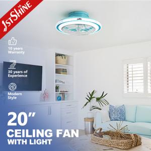 Quality 110-220V Home High Airflow Blue Ceiling Fan with OEM 1stshine LED and Blade Material wholesale