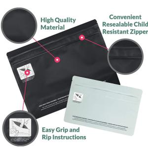 Quality Child Proof 21x31cm Zipper Packaging Bag Resealable Materials wholesale