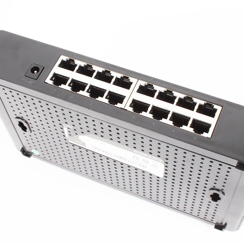 Customized 16 Port Desktop Ethernet Switch with QoS Function 10/100Mbps Full-Duplex Auto-Negotiation Network Switch