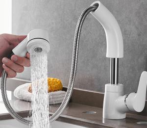 Quality CE Pull Out Kitchen All Copper Washroom Basin Faucet wholesale