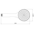 Water Efficient 100mm*250mm High Flow Handheld Shower Head