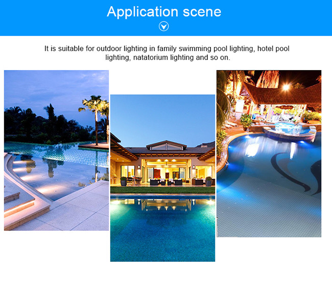 White Color Low Voltage 12v led pool bulb 316L stainless steel with Anti UV PC Cover