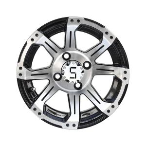 Quality Golf Cart 12 Inch 14 Inch Alloy Wheels Machined Glossy Black Matte Black wholesale